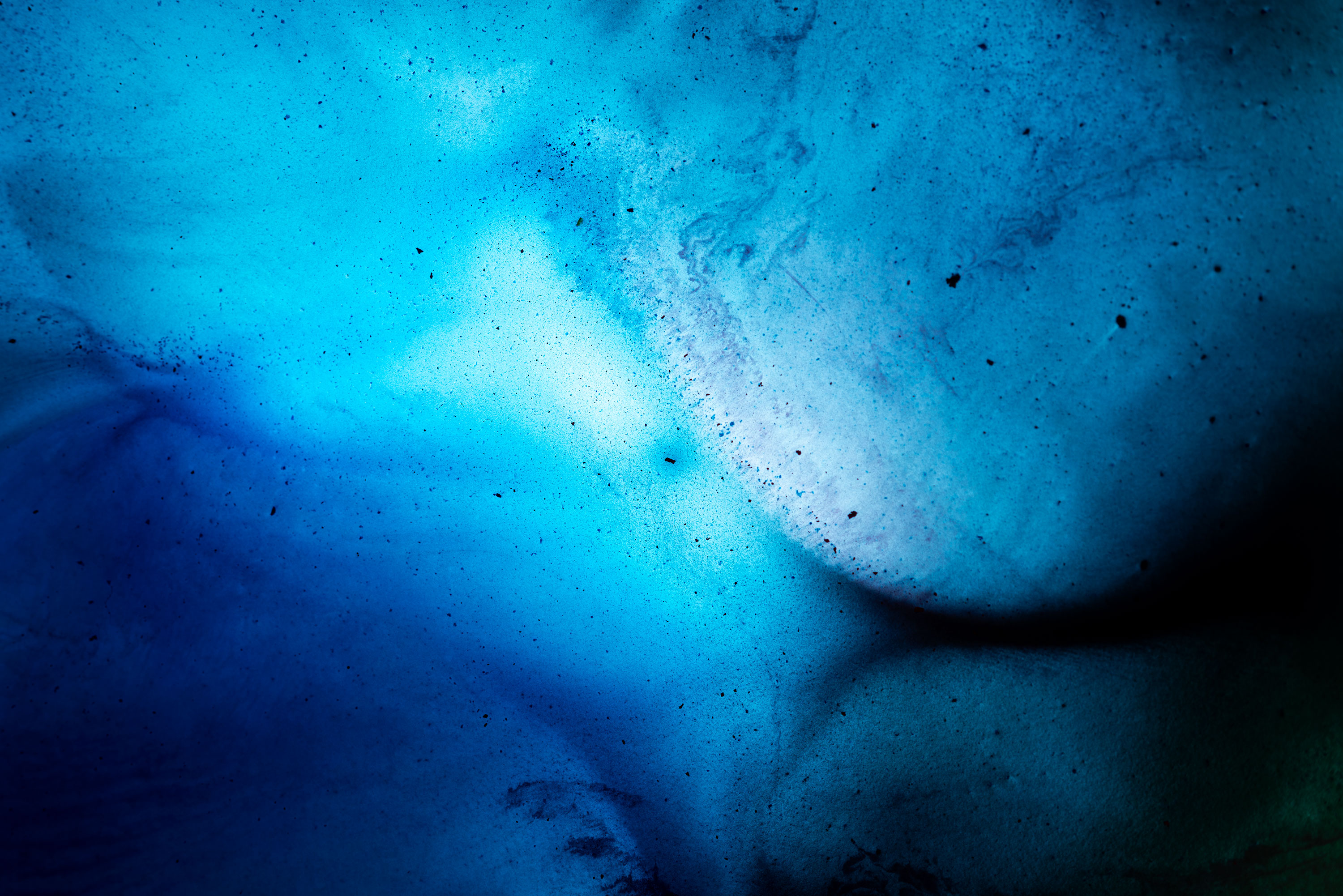 Minimal art photography made of blue watercolour. Image by Jennifer Esseiva.