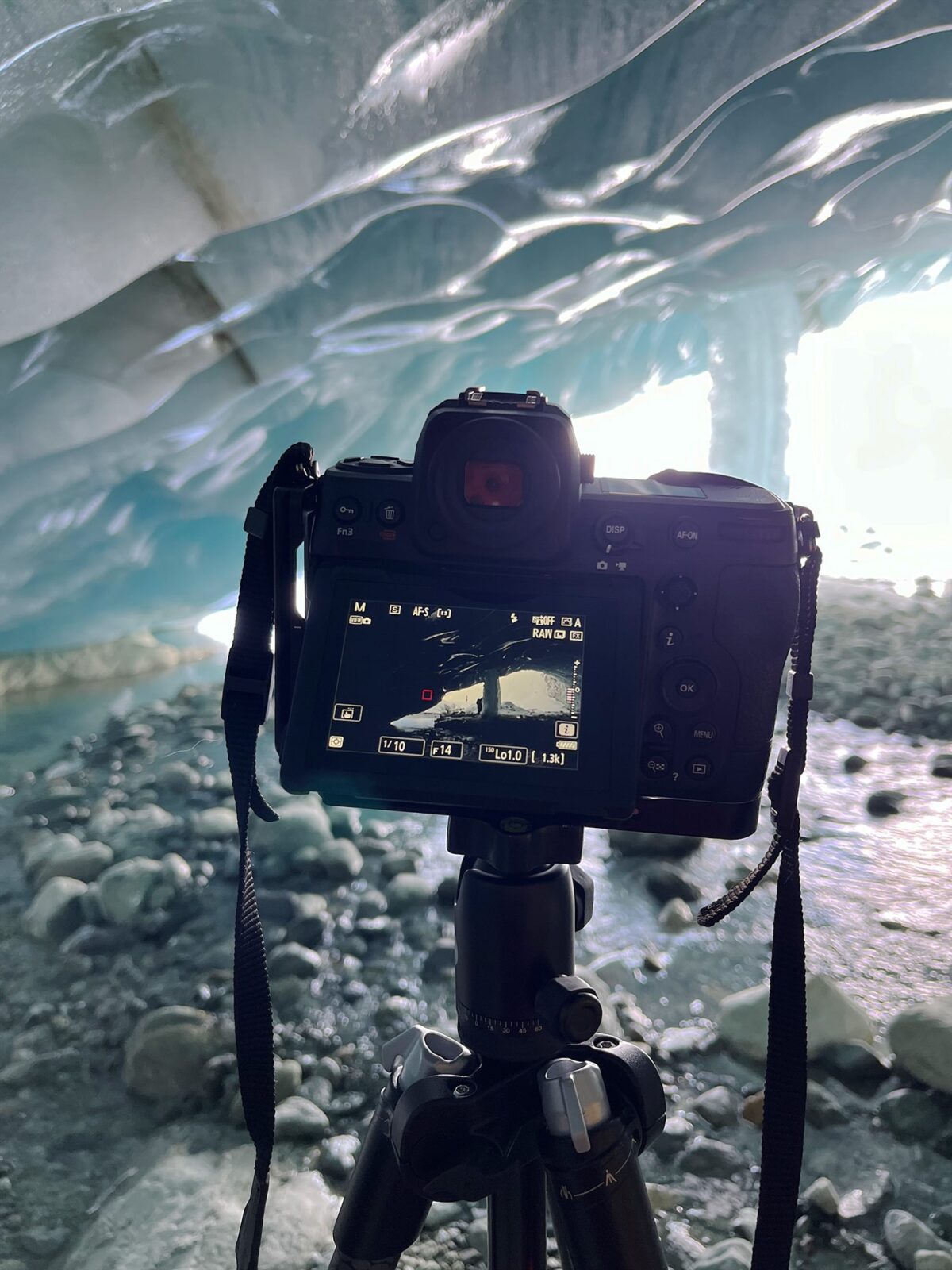 Unlock the mesmerizing vistas of the Zinal Glacier Ice Cave with a screen view captured by landscape virtuoso Jennifer Esseiva using the Nikon Z8. Witness the immersive panorama photography that transports you deep into the heart of this natural wonder. Delve into the meticulous details and serene ambiance of the ice cave, expertly composed with precision and skill. Embark on a visual odyssey through this captivating landscape, where each frame encapsulates the timeless allure of nature's magnificence.